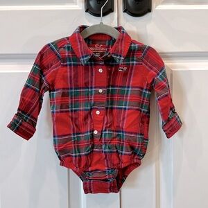 VINEYARD VINES Bodysuit, Size: 3-6 Months, Color: Red Multi